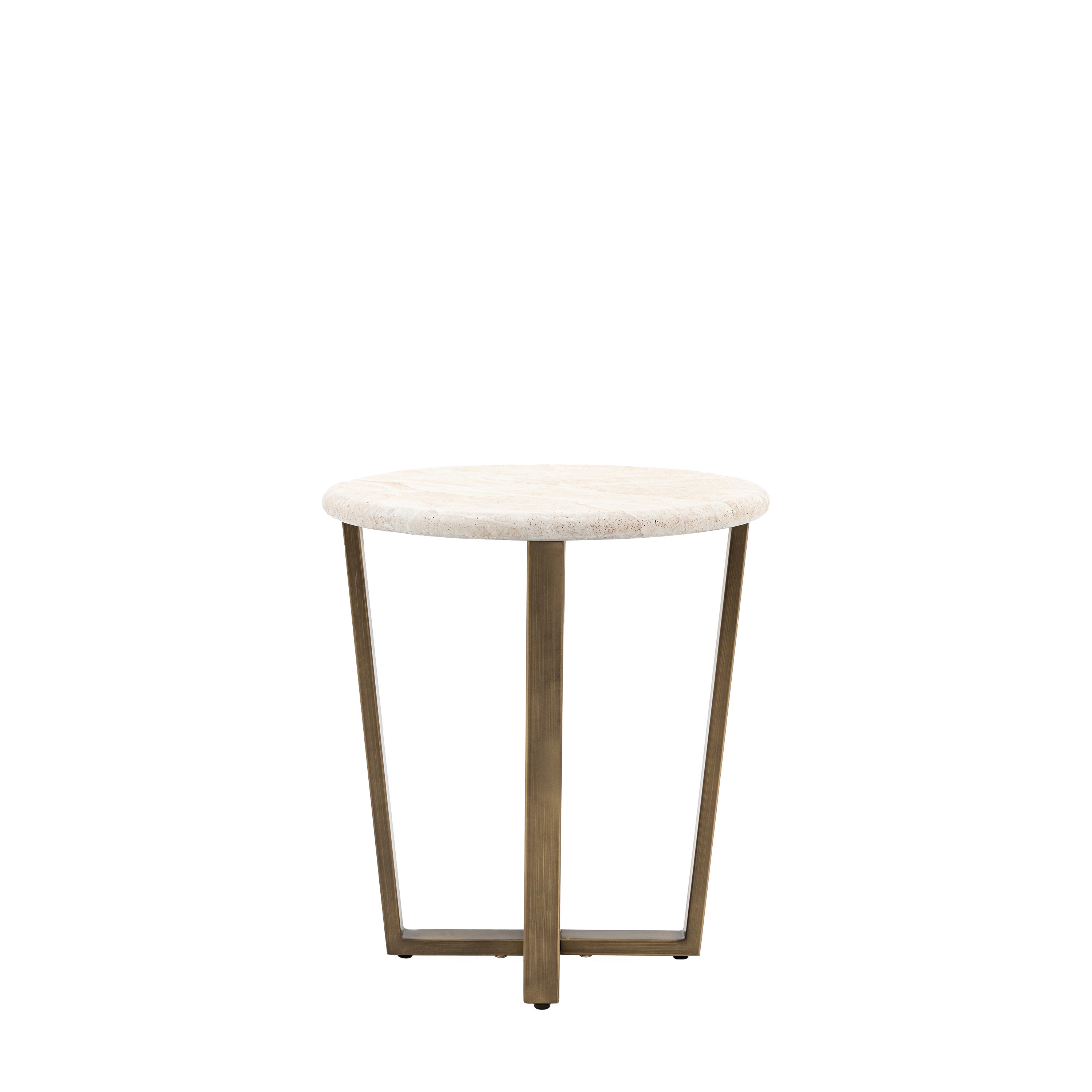 Annecy Bronze & White Concrete Round Side Table